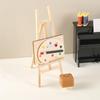 Wood Miniature Art Easel Stand Set Doll House Accessories Kids Toy For Creative Play And Learning Scene Display Decors