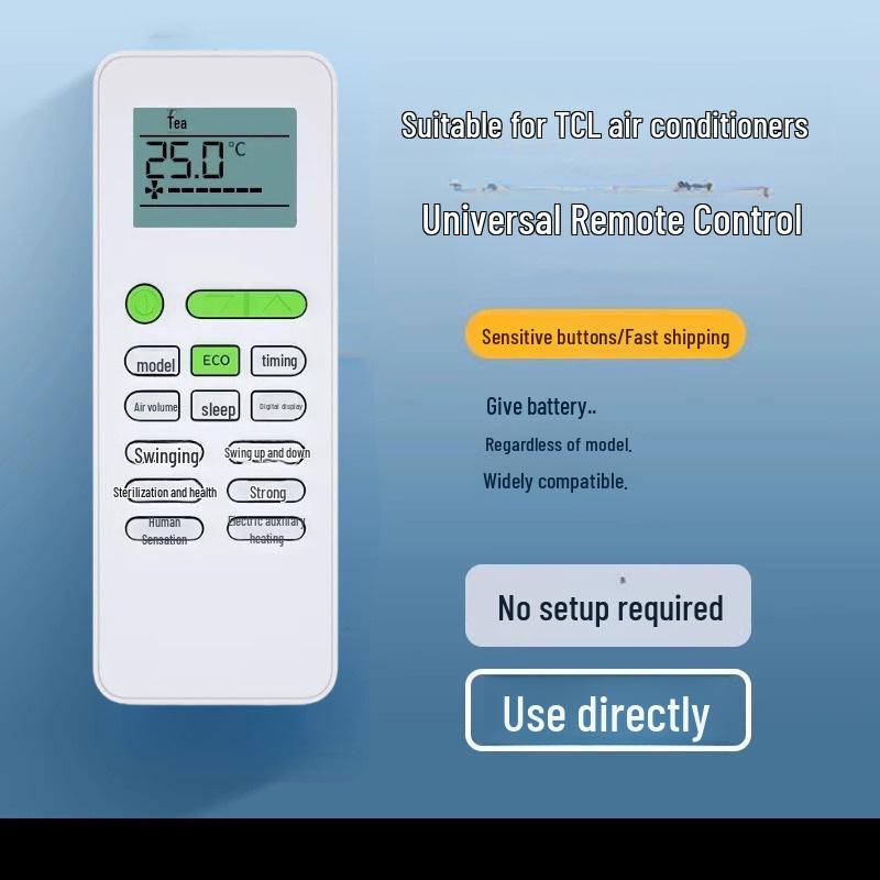 Universal Air Conditioner Remote Control for Gree, Midea, Hualing, Haier, Handian, Chigo, and More Major Brands