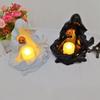 Cartoon Halloween Ghost Statue DIY Resin Candlestick Ornament Meditation Ghost Sculpture  Garden