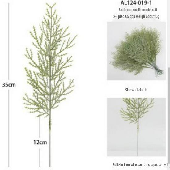 Artificial Greenery Pine Needles for Holiday Floral Arrangements and Decorations