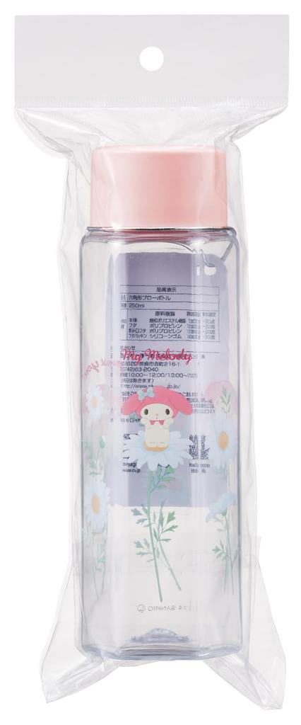 Skater Hexagonal Plastic Water for Adults and Direct Clear My Sanrio My Flower Language PDH368259 Easy-to-Hold Bottle, 250ml, Blow-Dry, Kids,