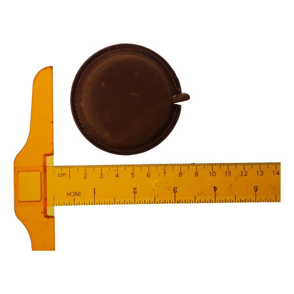 Round Retro Leather Retractable Measuring Tape  For Handicrafts