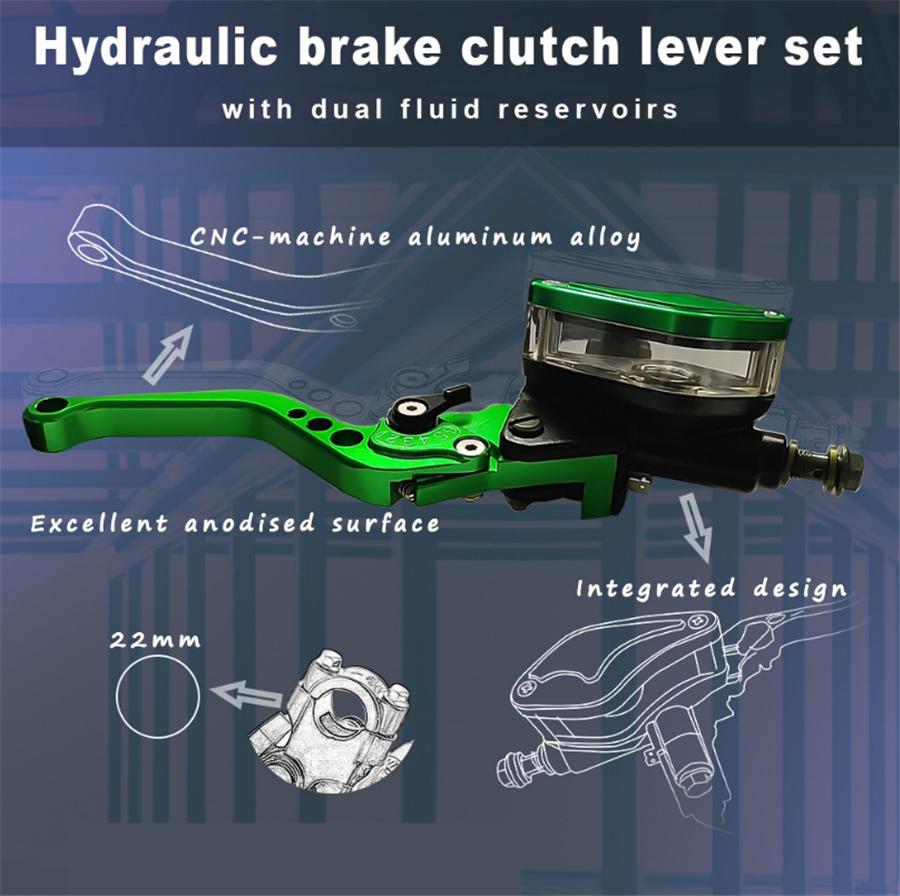 1pair Adjustable Brake & Clutch Master Cylinder Levers For 50CC to 300CC Most Motorcycle, Sport Bike/street...