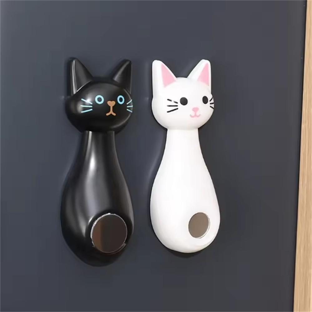 Creative Cat Magnetic Suction Hook With Strong Adhesive For Storing Air Conditioning Remote Controls And Fixing Routers