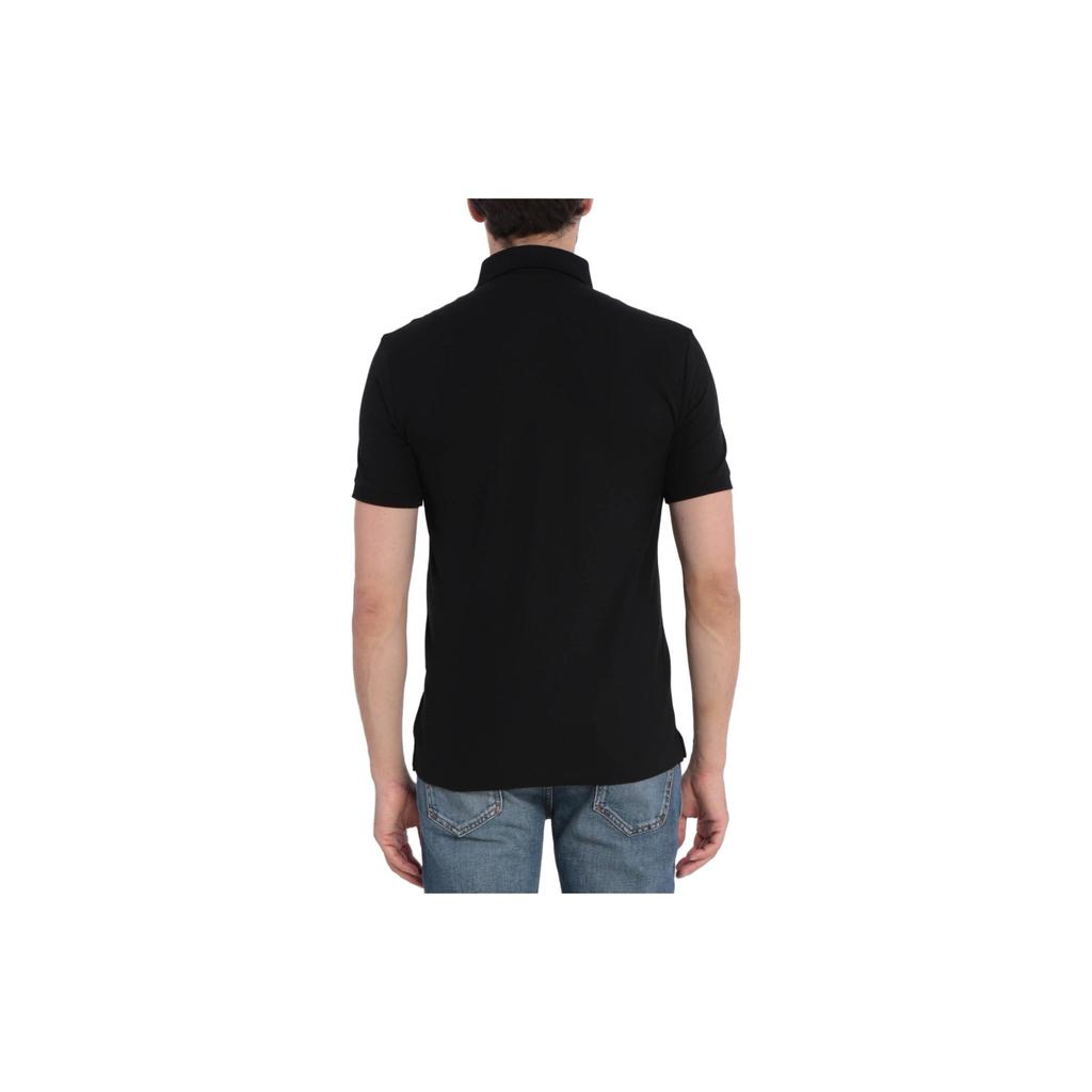Emporio Armani Polo Shirts Men's Black Polo Collar Moderate Straight Fit 6R1FC3-1JCYZ-0999