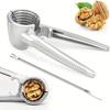 1pc Silvery Metal Multi Functional Walnut Clip Household Nut Shelling Tools Suitable for Walnuts Chestnuts and Hazelnut