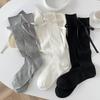 Trendy Women Stockings High Quality New Solid Color Sweet Bow Long Women's Socks Thin Breathable Japanese Style Knee High Socks