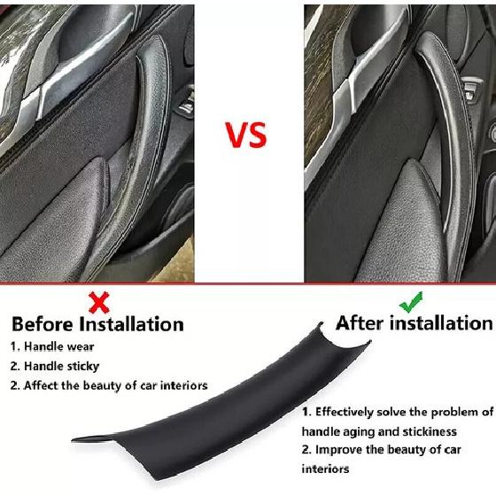 3Pcs For 2014-2018 BMW X5 X6 F15 F16 Interior Door Handle Cover Black