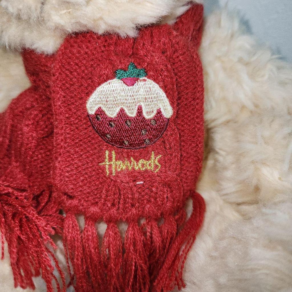 [USED] Harrods Teddy Bear Strawberry Scarf