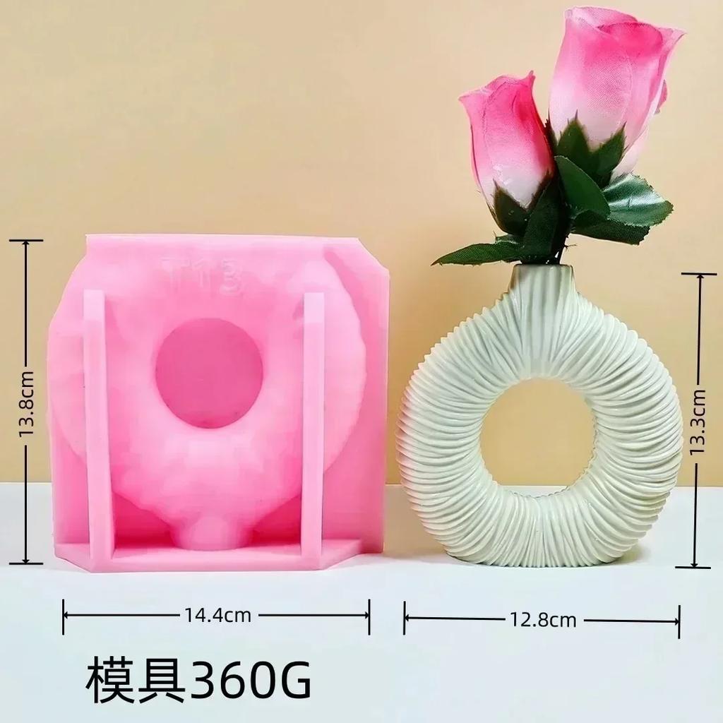 Hollow heart flower vase resin silicone mold heart-shaped vase concrete mould Valentine's Day gift Love flower pot gypsum molds