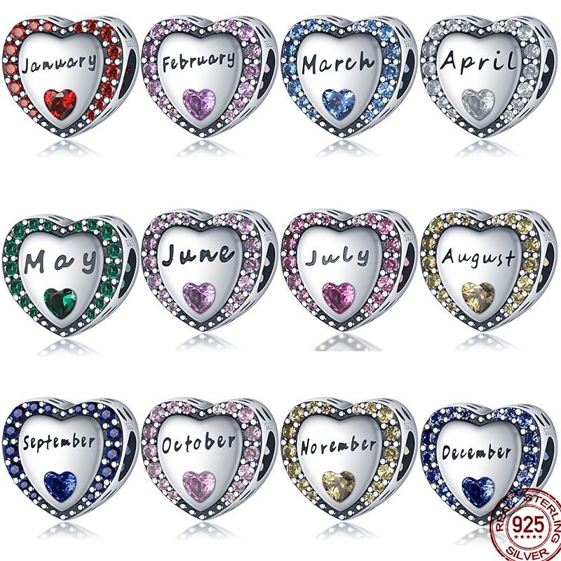 Copper 12 Zodiac Beads Exclusive Charm Fit Pan 3Mmbracelet Key Chain Fashion Women Jewelry Free Shipping