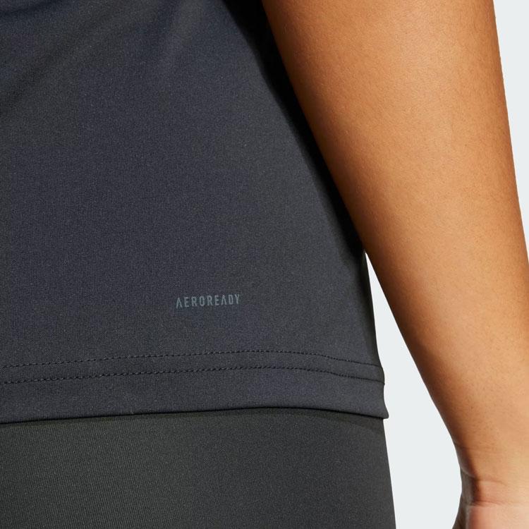 adidas Γυναικείο Μαύρο Γραφιστικό Αμάνικο Τοπ Les Mills Streetwear IX7982