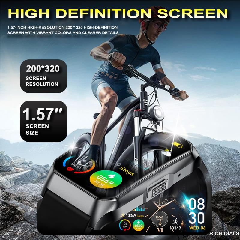 SACOSDING Smart Watch Men 1.57 Inch Blood Pressure Blood Oxygen Health Monitoring Bluetooth Wireless Calling IP68 Waterproof SmartWatch Women 2025
