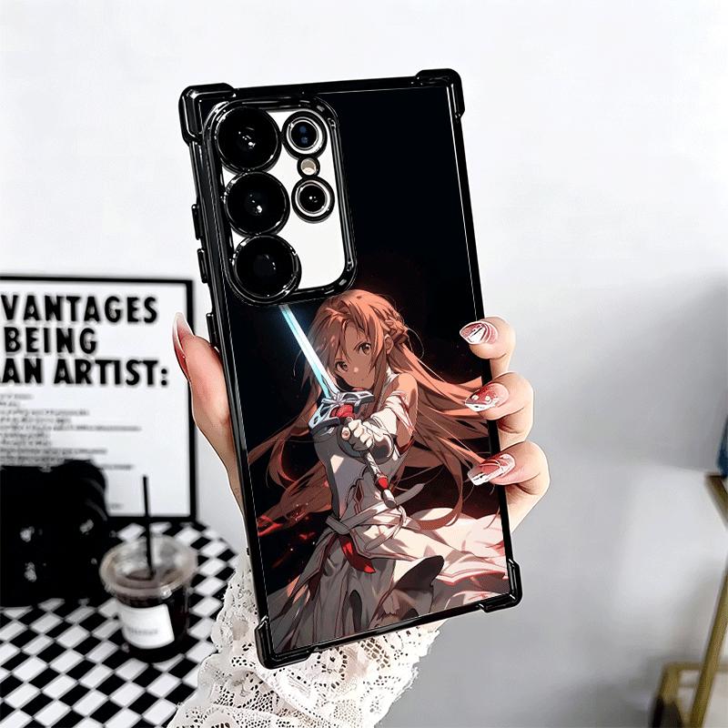 Sword Art Online Yuuki Asuna Plating Phone Case For Samsung Galaxy S24 S25 FE S26 Edge S23 Ultra S22 S21 Plus S20 Anti-Fall Aira