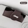 Cup Holders Leather Car Glasses Case Sunglasses Storage Box Clip For Jeep Renegade Wrangler JL JK Gladiator Grand Cherokee Compa