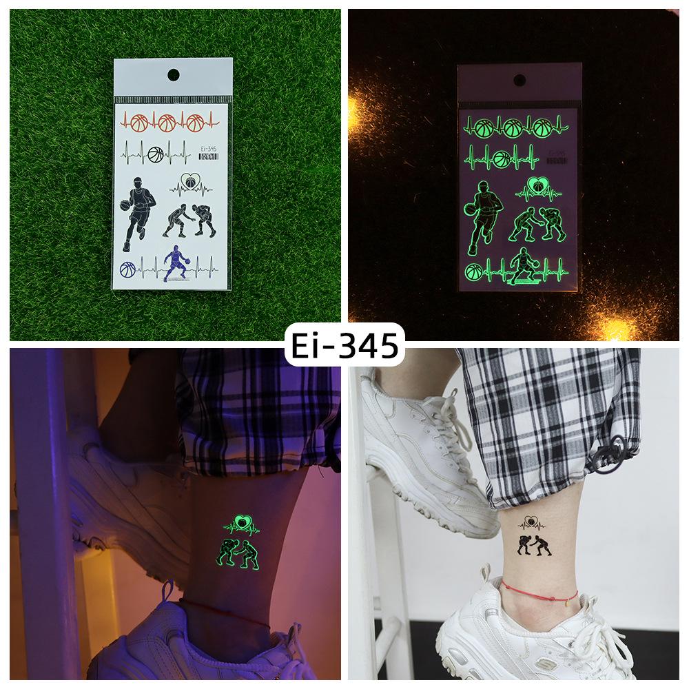 

Rikalong Glow-in-the-Dark Sports Tattoo Stickers - Basketball, Football & Rugby 120x75mm
