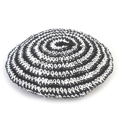 Universelle Chemie Rattan Sommer Schwarzer Streifen Baskenmütze Baskenmütze