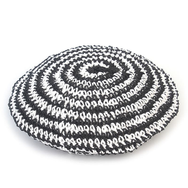 

Универсальная химия Ротанг Летний Черная полоска Берет Берет FREE