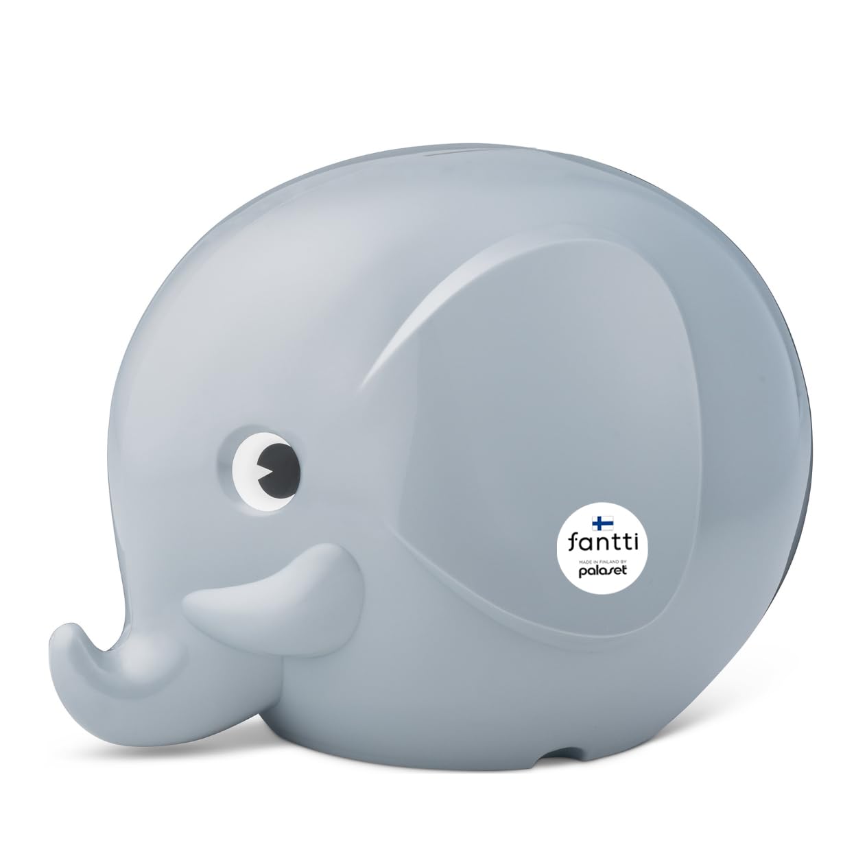 

Fantti Elephant Piggy Bank with Lock, Scandinavian Finnish Style, Stylish Interior Decor, Ornament, Figurine, Elephant Bank, Gray, Large