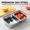 Portable Fruit Salad Food Container For Kids Student Stackable 304 Stainless Steel Bento Lunch Box With Sauce Box Microwave Safe