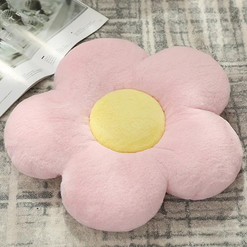Birthday Gift Bedhead Cushion Living Room Sofa Decoration 50cm Flower Mat Rabbit Hair Soft Floor Flat Bottom Office Supplies