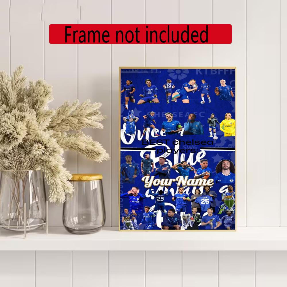 Chelsea Fc Customize Your Name Diamond Painting Round Diamond Diy Frameless Holiday Artwork Suitable For Home Office Wall Decoration