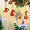 Christmas decoration forest old man with light pendant glowing Santa Claus small pendant window decoration
