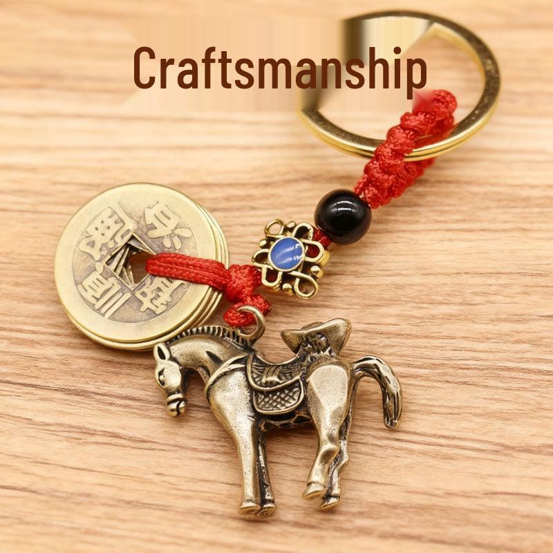 

Brass Fu Character Gourd Lucky Cat Abacus Keychain – Attract Wealth & Fortune