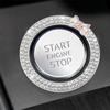 Hozilen Strass Auto Motor Start Stopp Dekorationsring, Auto Druckstartknopf Ring, Auto