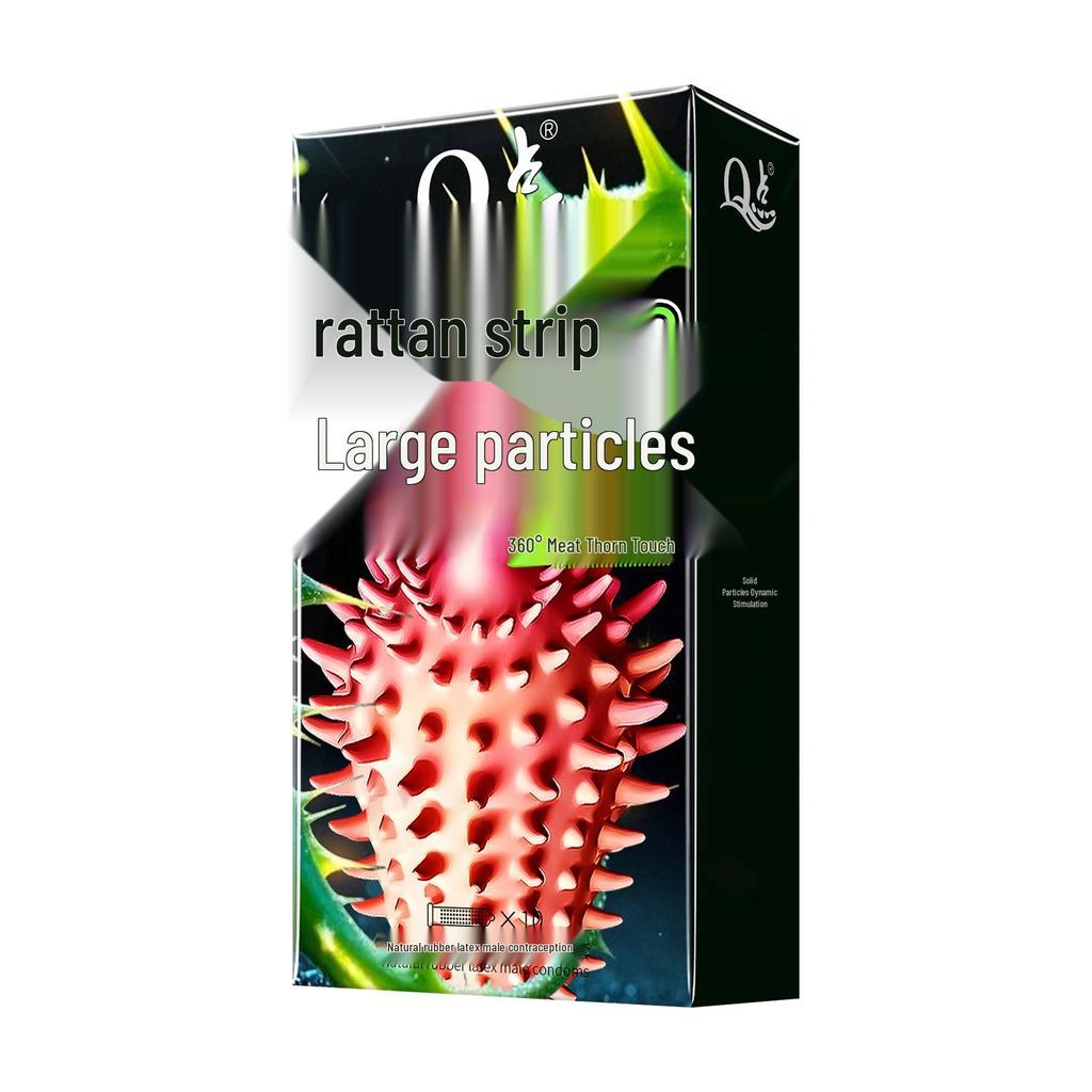 Ultra-Thin Large Particle Clitoral Stimulation Condoms - Long-Lasting Wolf Teeth Design