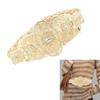 Russian Caucasus Crystal Belt Hollowed Flower Chain Belt for Formal Dress Eye Catching Shimmering Long Robe Wedding Belt