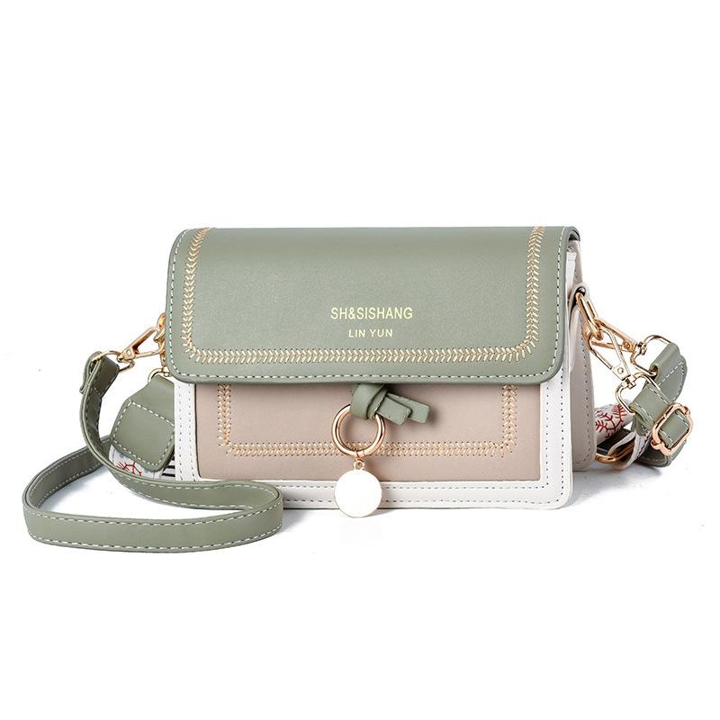 Taška s širokým popruhem přes rameno Trend Textura Dámské tašky Zahraniční taška přes rameno Vícekomorová Malá čtvercová taška Malá Fresh Crossbody kabelka