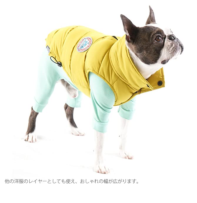 MANDARINE BROTHERS Skintight oblek pro dospělé psy velkých plemen, hořčicový, XL, akryl/polyuretan