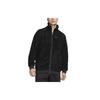 Reversible Stand Collar Long Sleeve Fleece Jacket Men Outerwear Black FQ8044-010
