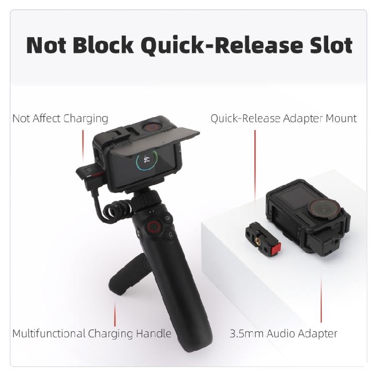 Heat Dissipation Camera Frame Cage Foldable Mount System Shockproof Protective Design for 5Pro/4/3 Camera for Outdoor