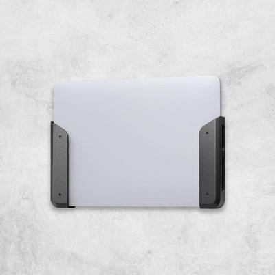 2 Stück Wandmontage Laptop-Halterung Halter mit Kratzschutzpolstern Untertischmontage