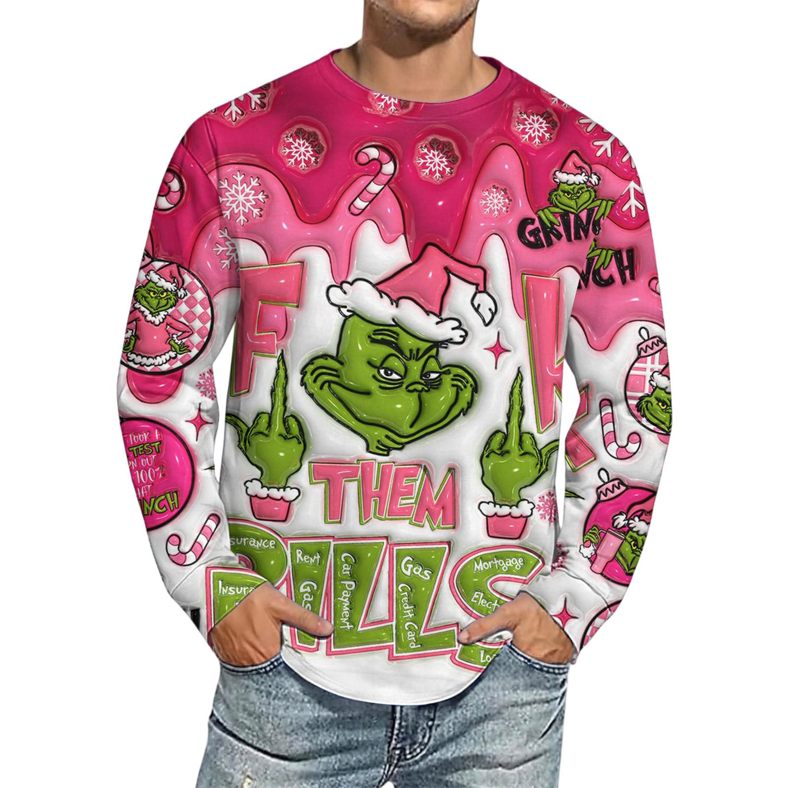 

Men s Christmas Printed Imitation Cotton Long-sleeved Shirt L бежевий