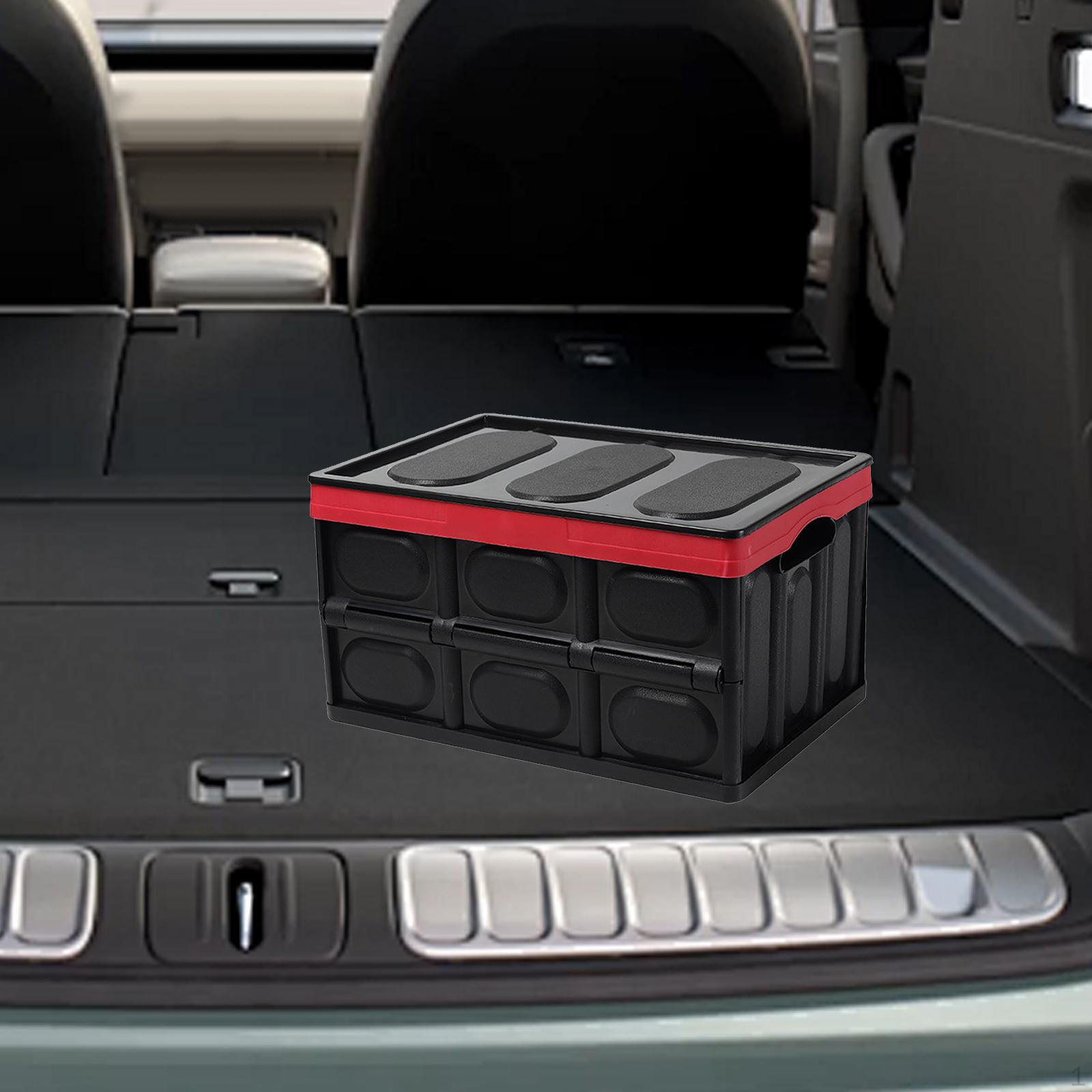 

Складной ящик для хранения с крышкой, органайзер для багажника автомобиля, компактный ящик, складная коробка для