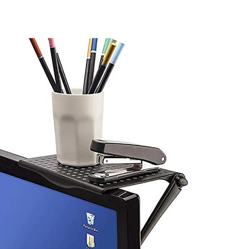 Adjustable Computer Monitor Riser Multi-Function Desktop Stand with Top Shelf Storage Organizer Innovative Desk Accessories