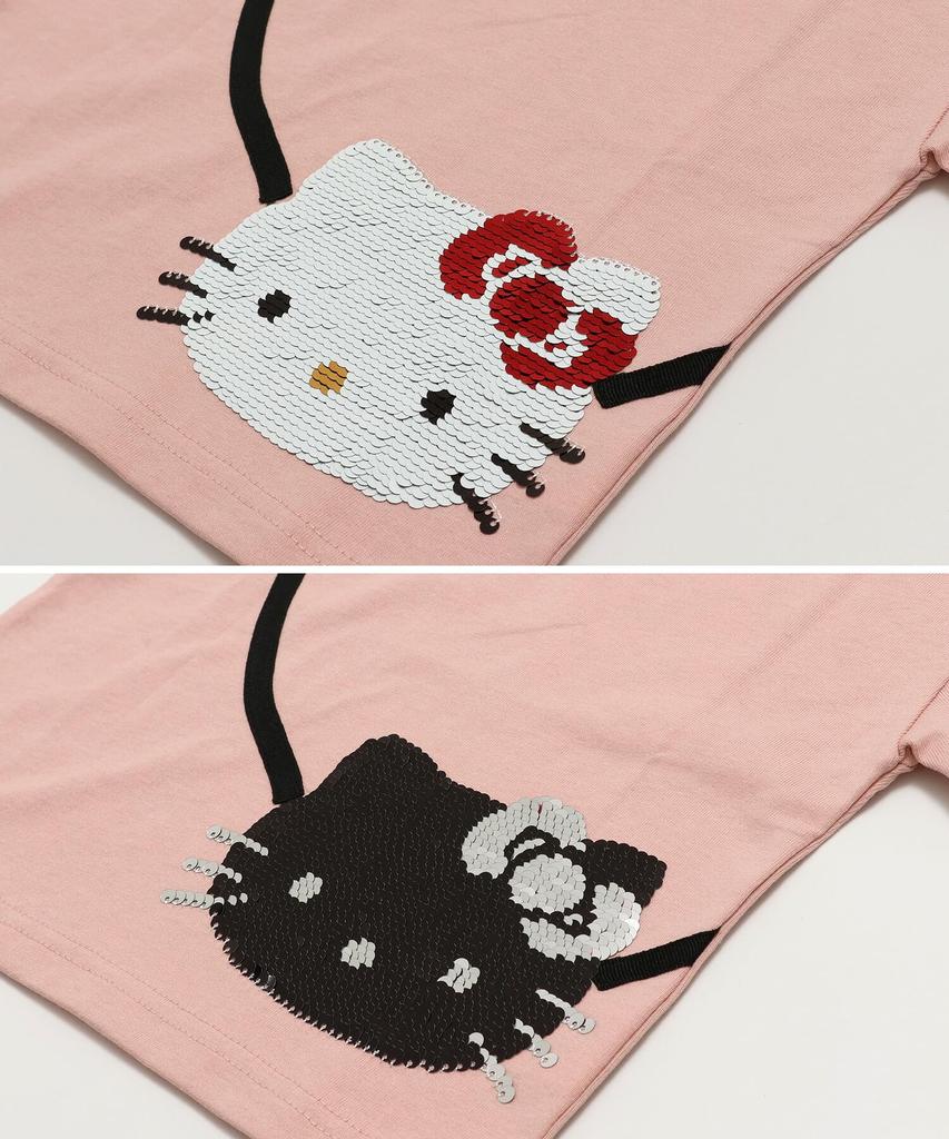 Sanrio Short Sleeve Hello My Baby SANRIO Summer Kids' T-Shirt, Kitty, Melody, Kuromi, Sequins, Sagara, Clothes, Clothes, 5015210102-80G