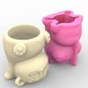 Succulent Plant Pots Silicone Mold Cat Panda Resin Mold DIY Animal Resin Mold