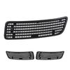 Hood Bonnet Upper Grill Vent Trim Enhanced Airflow Stylish Black Front Hood Air Vent Grille Cover Fo