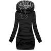 Maglione con Cappuccio Moda Donna Autunno e Inverno Manica Lunga Felpa con Cappuccio Tinta Unita Slim Fit Pullover Felpa Taglia Plus