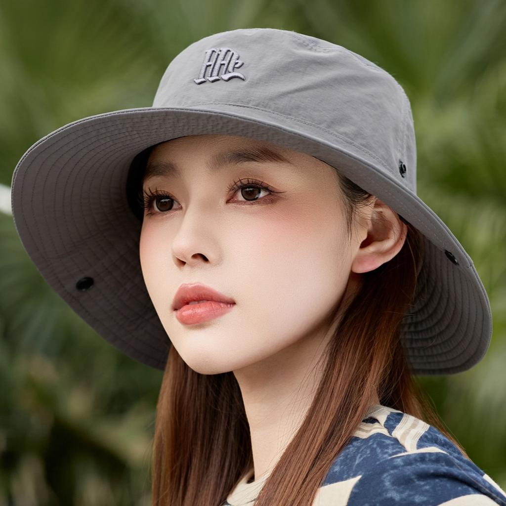 Bucket Hat Women Men Spring Summer Big Brim Fisherman Cap Outdoor Sunscreen Sun Hat Solid Color Simple Korean Sunhat Foldable