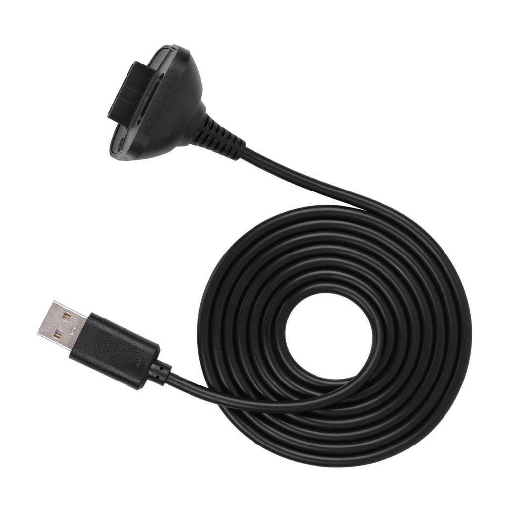 High Quality 2 In 1 1.5m Charging Cable For Microsoft XBOX 360 Controller Fast Charging(Black)