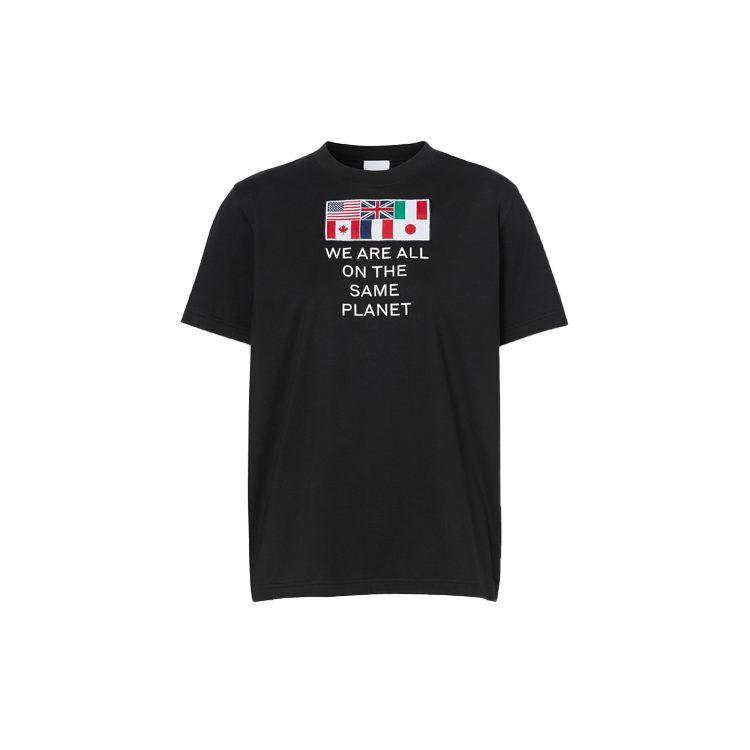 Burberry T Shirts Women's Black Crew Neck Moderate Straight Fit 80246261