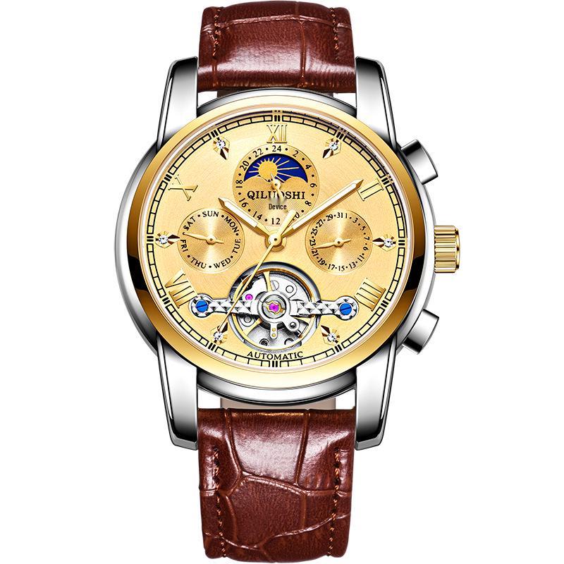 

Мужские подлинные швейцарские автоматические механические часы, новый стиль 2021 года, водонепроницаемые, с браслетом из нержавеющей стали