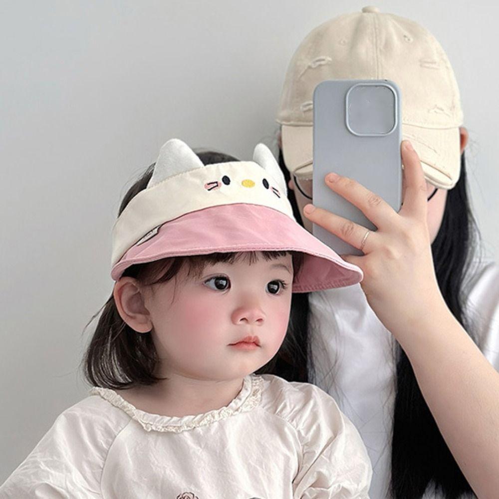 Korean Style Kids Empty Top Cap Anti UV Children Sunshade Hat Soft Baby Sun Hat  Travel