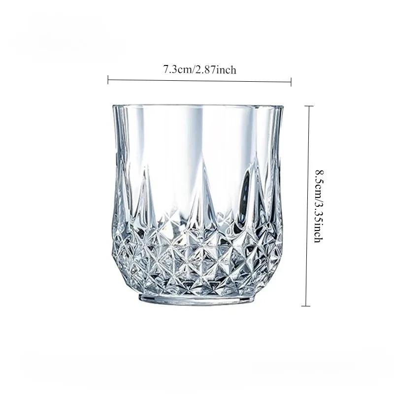 

1pcs Heat-resistant Diamond Cups Multiple Capacity Whiskey Glasses Thickened Diamond-patterned Glass Cups New Year Gift Giving 1pcs