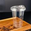 M-Modern-Plastic Cup With Direct Drinking Lid Clear Disposable Cup Tasting